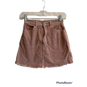 John Galt Dusty Rose Corduroy Skirt sz O